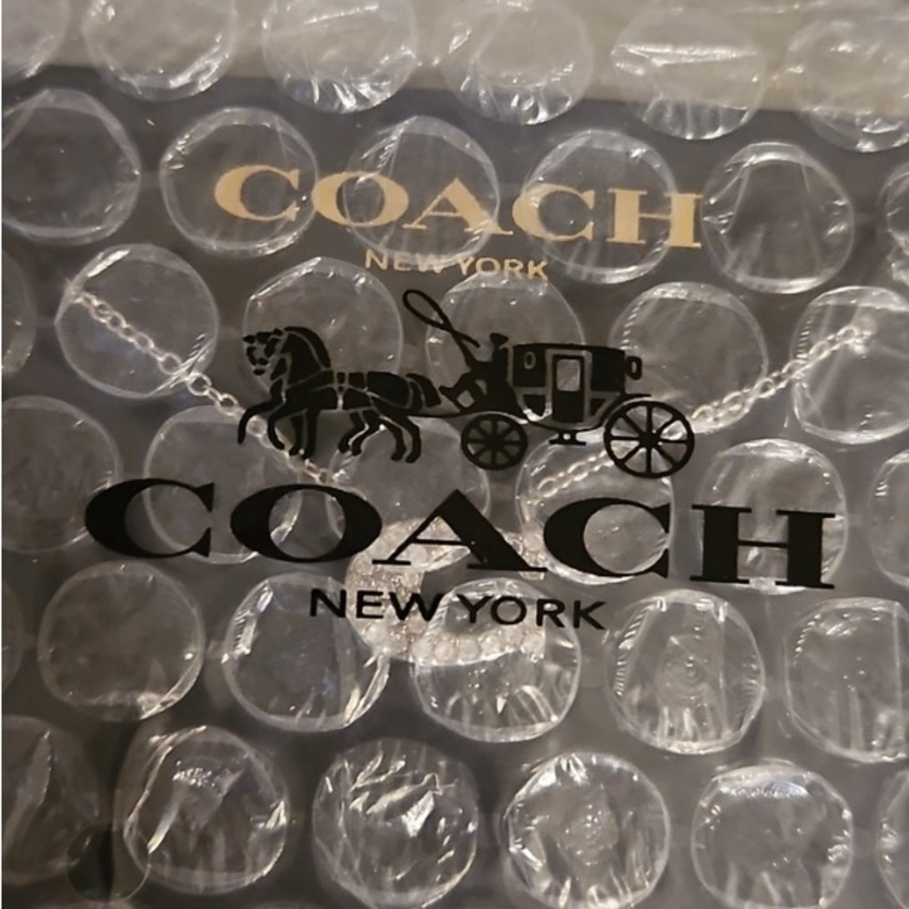 Coach Silver Pave Signature C Pendant Necklace - Picture 5 of 8
